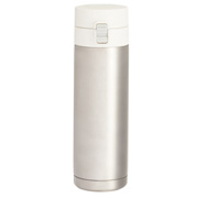 可组合不锈钢保温保冷携带式马克杯 单触式 约直径6.5×22cm(含盖) / 银色